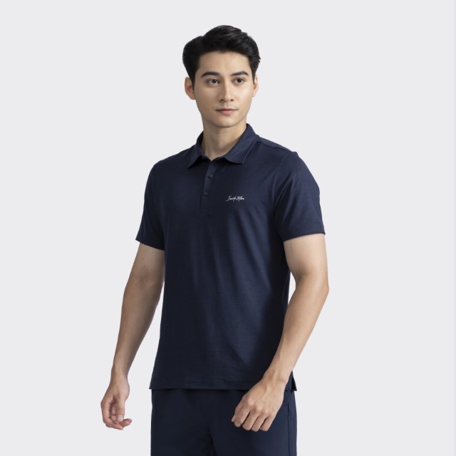 Áo polo thể thao nam INSIDEMEN logo thương hiệu chất thoáng khí thoải mái vải cotton trơn IPS058S2