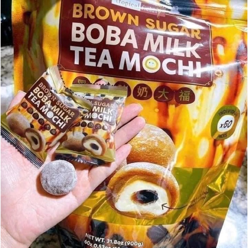 Bánh Mochi trà sữa trân châu Boba Milk Tea 60 bánh 900g