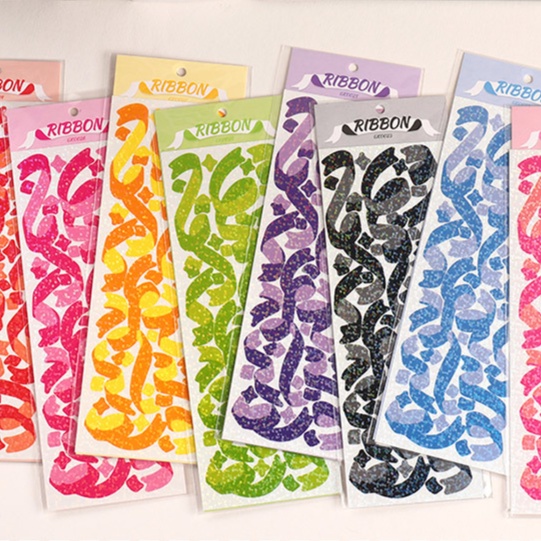 Miếng Dán Thẻ Cuckoo Kẻ Sọc Dọc Lấp Lánh GK0020