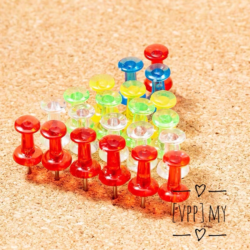 Pin ghim bảng bần bảng nỉ hình trụ - đủ màu