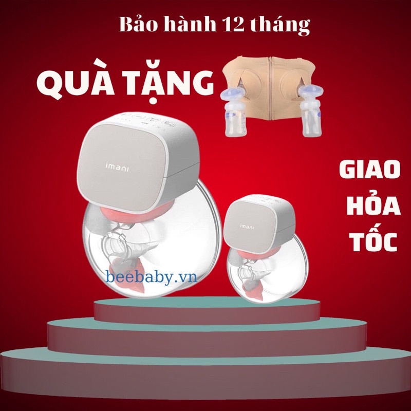 Máy hút sữa không dây IMANI I2 , máy vắt sữa rảnh tay chất liệu silicon không chứa BPA