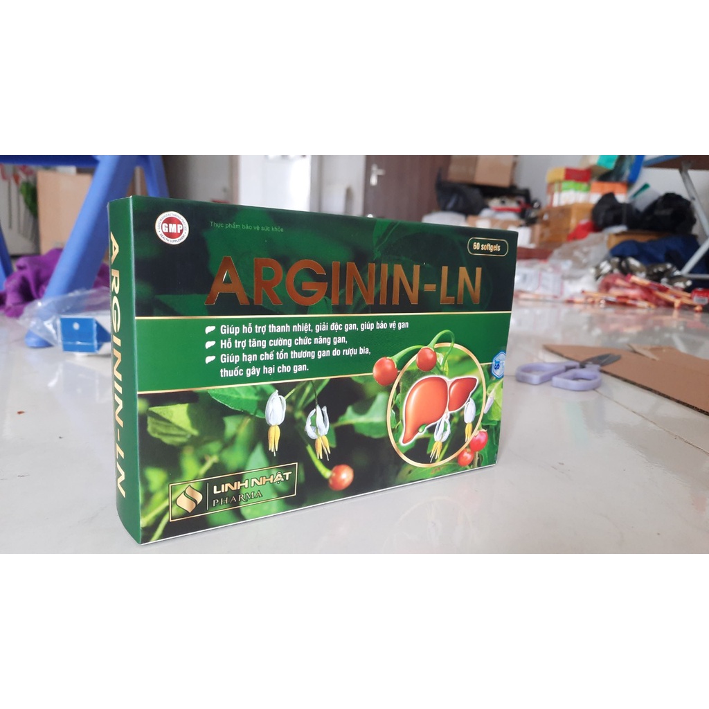 Viên bổ gan ARGININ LN - Nhật Linh Pharma - Tăng cường chức năng gan, giải độc gan, hạ men gan, bảo về gan...