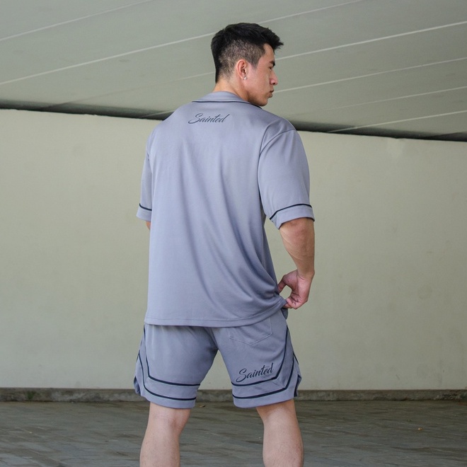 Áo bóng chày unisex form rộng logo 3D Royal Baseball Shirt | SAINTED