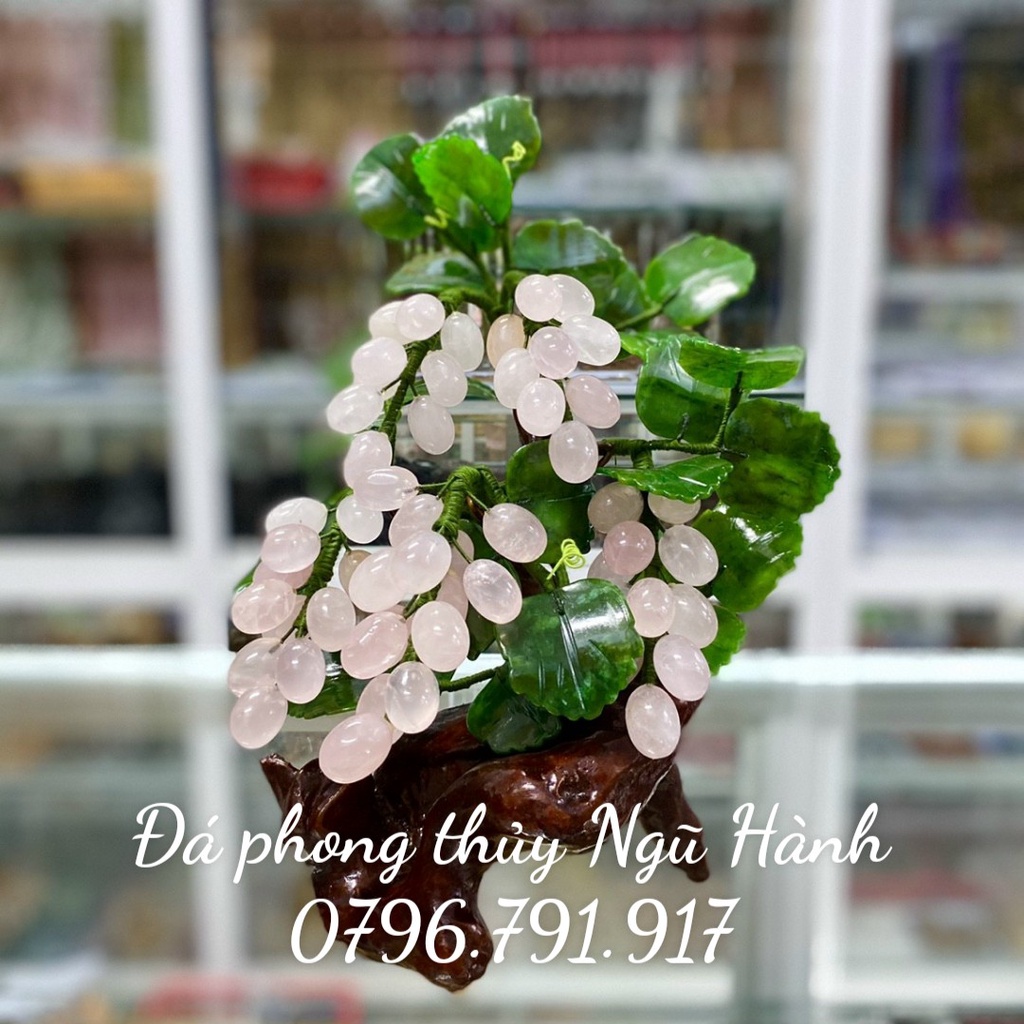 Cây nho phong thủy đá T.A - Cao 30cm, ngang 25cm
