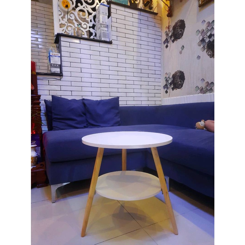 Bàn trà 2 tầng chống nước dễ vệ sinh phù hợp với mọi ghế sofa MEIR, Bàn cafe xinh xắn hiện đại cho spa, nhà hàng A54 | BigBuy360 - bigbuy360.vn