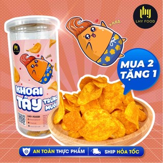 Khoai tây chiên, snack khoai tây lắc phô mai, xóc mắm, sate 200g mix 5 vị ăn vặt LHYFOOD thơm ngon giòn tan đậm vị