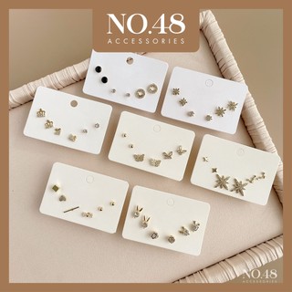 Bộ khuyên tai bạc s925 bông tai nữ bạc nhiều mẫu NO.48