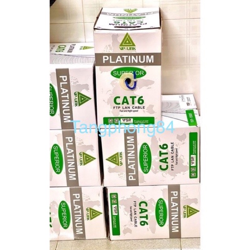 Dây cáp mạng VP-LINK STP CAT 6E / 305M Platium Xanh Dương ,VSP-0580F Chính Hãng