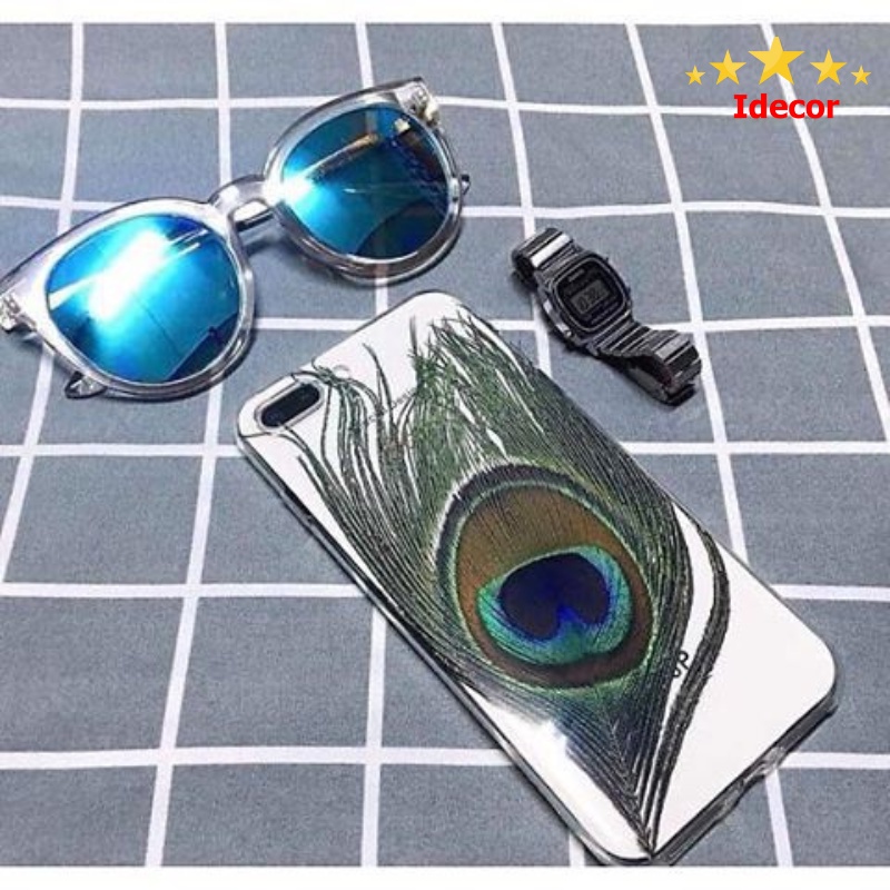 Lông Công Bỏ Ốp Điện Thoại Cực Kỳ May Mắn Đầy Đủ Size Cho Các Dòng Điện Thoại - Tự Nhiên 100% Phong Thủy Tài Lộc