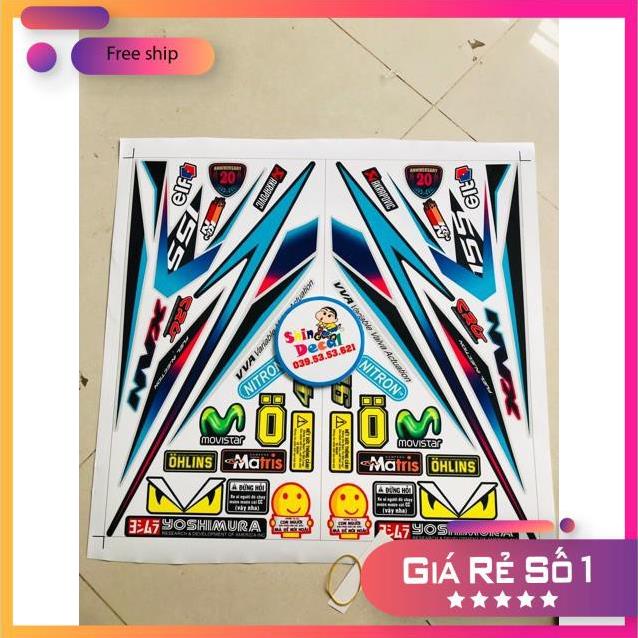FREE SHIP + SALE SỐC +DECAL PVC 5 LỚP CHẤT LƯỢNG CAO Tem rời NVX bản kỉ niệm