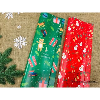 2 tờ Giấy gói quà Giáng Sinh