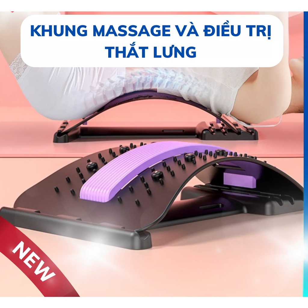 Khung massage lưng hỗ trợ tập lưng, mát xa lưng điều trị - Khung nắn chỉnh cột sống lưng, hỗ trợ điều trị thoát vị đĩa đ