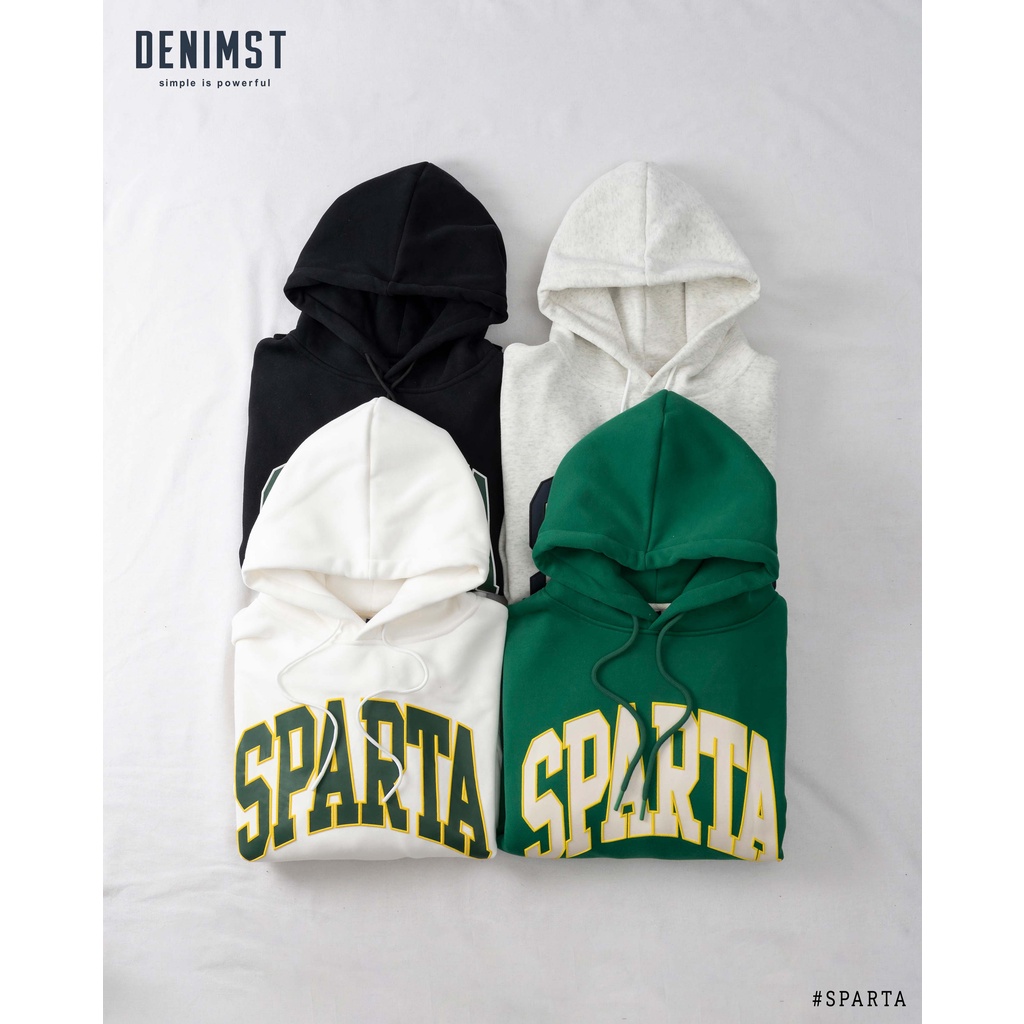 Áo nỉ hoodie DENIMST- Sparta, áo nỉ lót lông cao cấp, form unisex nam nữ