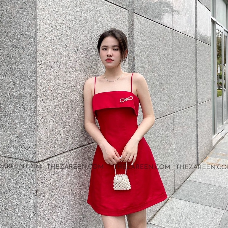 ZAREEN | ĐẦM 2 DÂY DÁNG A ZAREEN DAX54 - ĐỎ