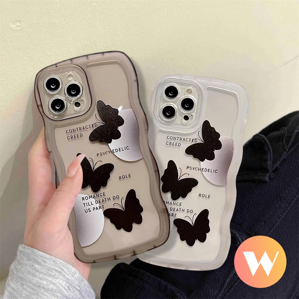 Ốp Điện Thoại Họa Tiết Bươm Bướm Dễ Thương Cho IPhone 7Plus 8Plus 11 12 13 14 Pro Max 7 8 6 6s 14 Plus XR X XS Max SE 2020