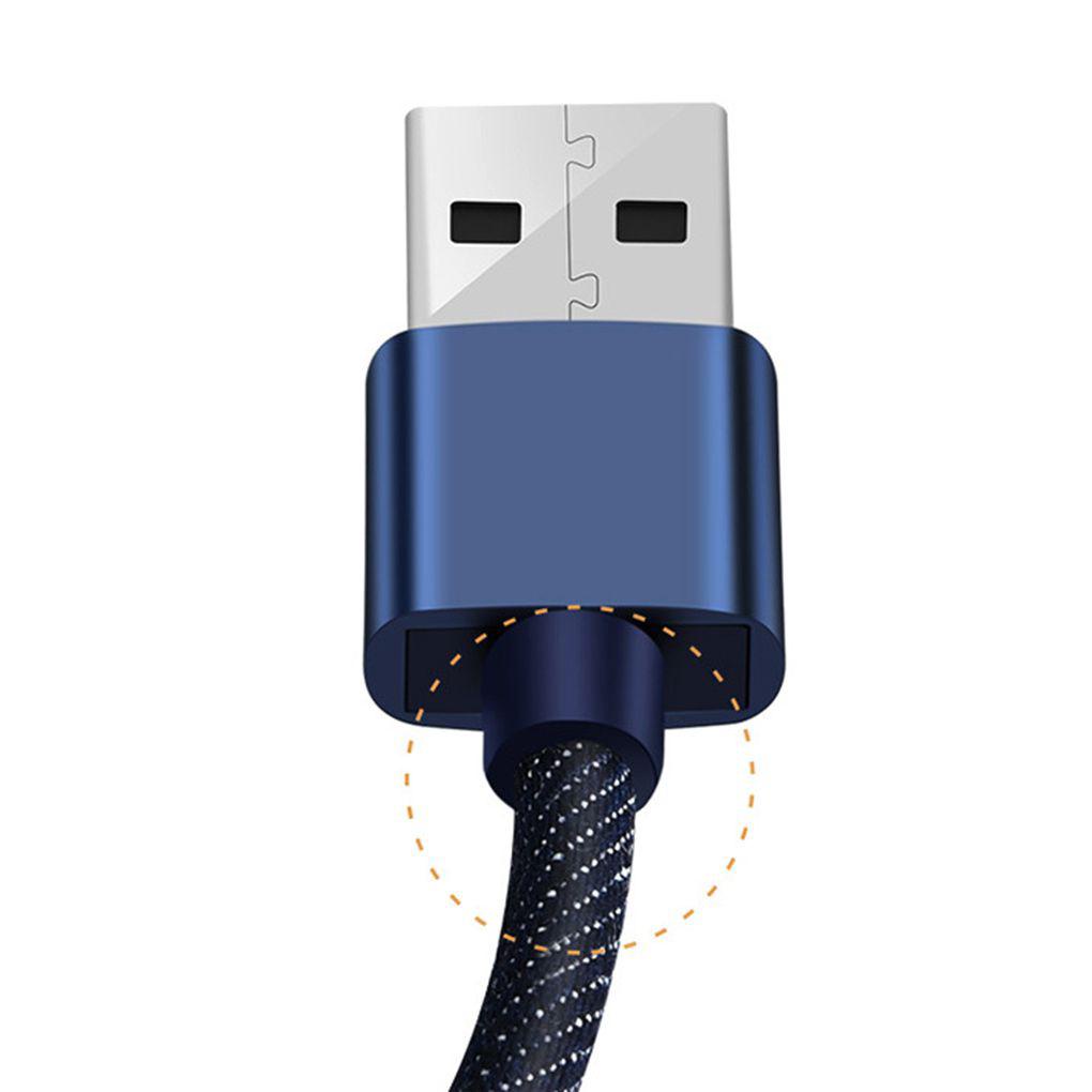 Dây Cáp Sạc Truyền Dữ Liệu Đầu Usb Type-C Dây Denim Dài 1M Dành Cho Điện Thoại Android
