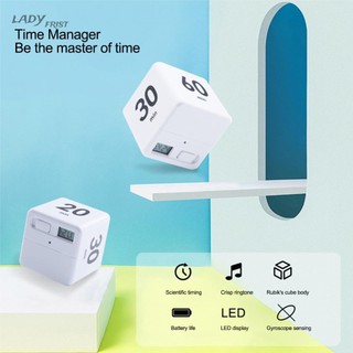 [ FAST SHIPPING ]Cube Timer Countdown Reminder Time Management Black/White Student Study Timers 15-20-30-60