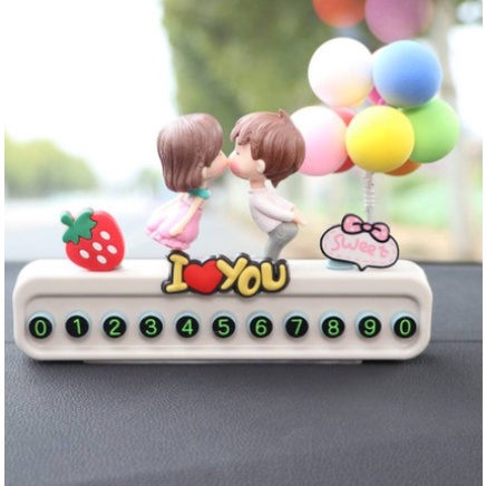 Bảng ghi số điện thoại gắn Taplo ô tô hình búp bê cực yêu - Dũng An Shop