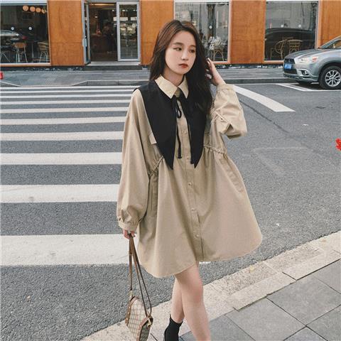 Đầm Sơ Mi Cổ Búp Bê Phong Cách Thời Trang Mùa Thu Pháp Hàng Mới 2022