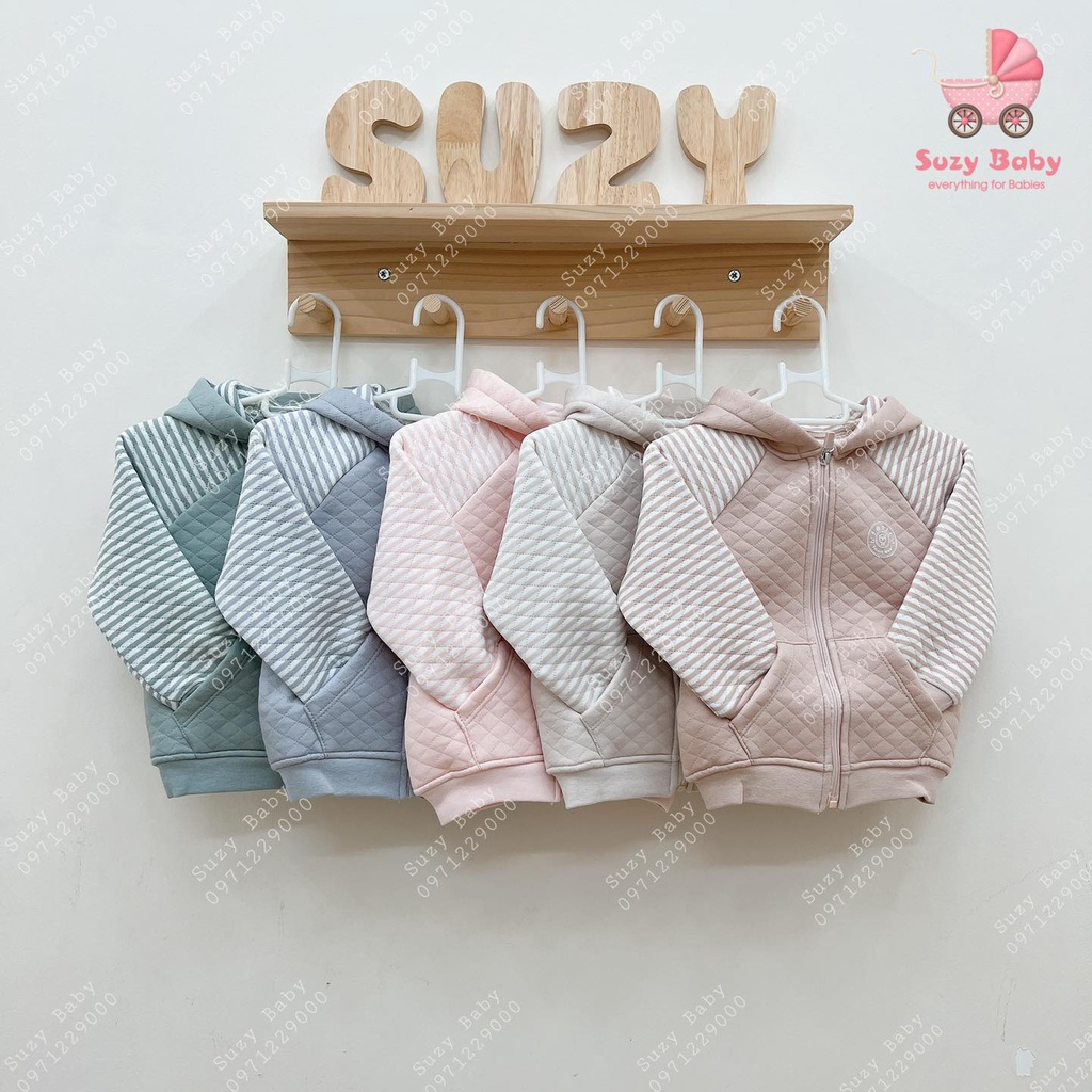 Áo khoác trần bông hrnee siêu nhẹ mùa đông cho bé