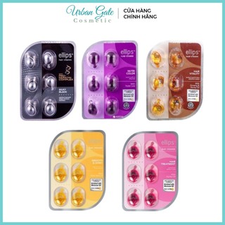 Viên dưỡng tóc dầu các ELLIPS Vỉ 6 viên Vàng/Đen/Tím/Hồng