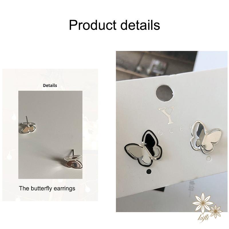 Bông Tai Hình Bướm Rỗng Tinh Tế Đơn Giản Dễ Phối Đồ Cho Nữ