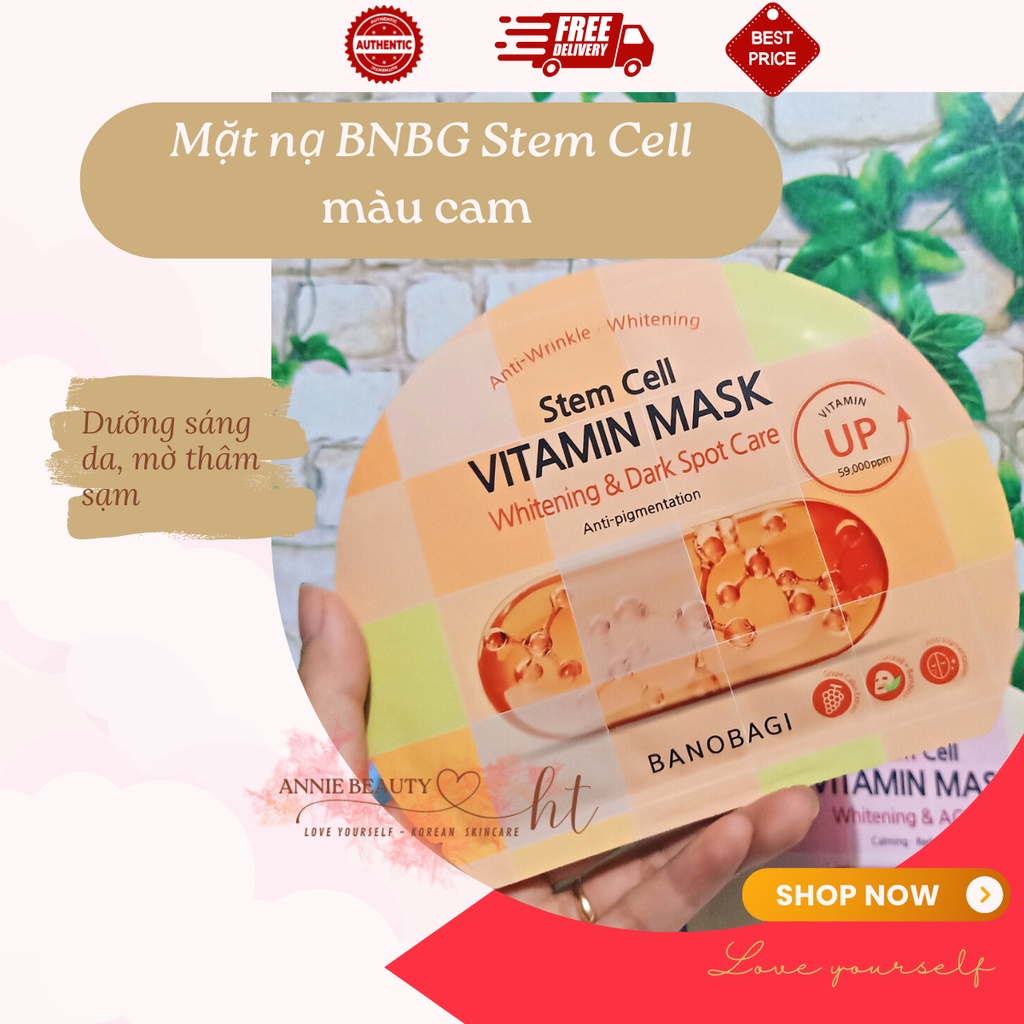 Combo 3 Mặt nạ giấy Banobagi, mặt nạ dưỡng trắng, cấp ẩm, dưỡng ẩm, chống lão hóa da, mờ thâm Stem Cell/ Supper Collagen