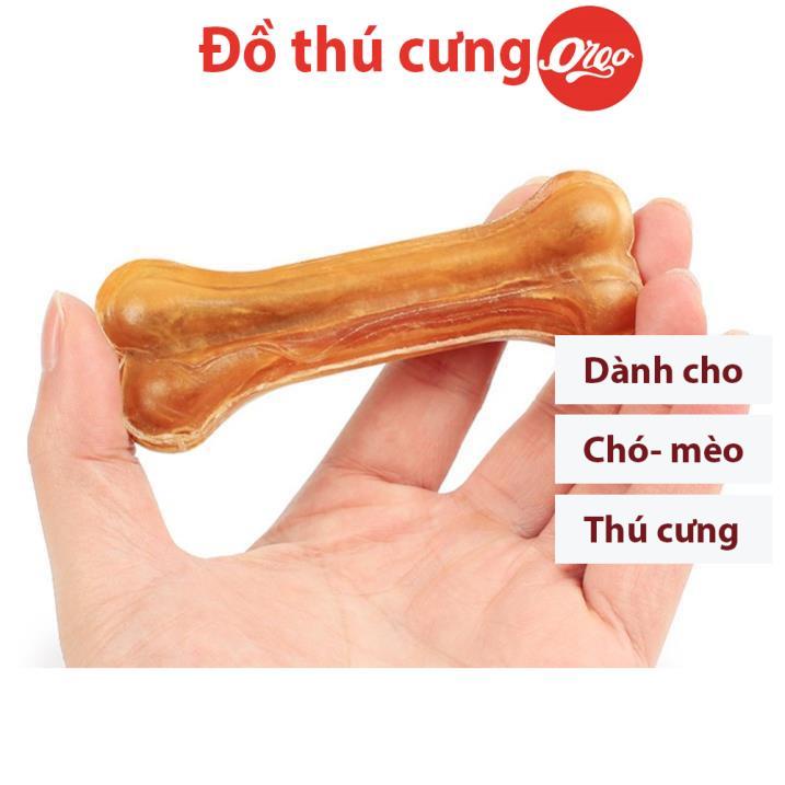 Orgo- (1 cái) Xương da bò cho chó gặm dạng xương ống (5 size) cho chó sạch răng tránh cắn phá đồ