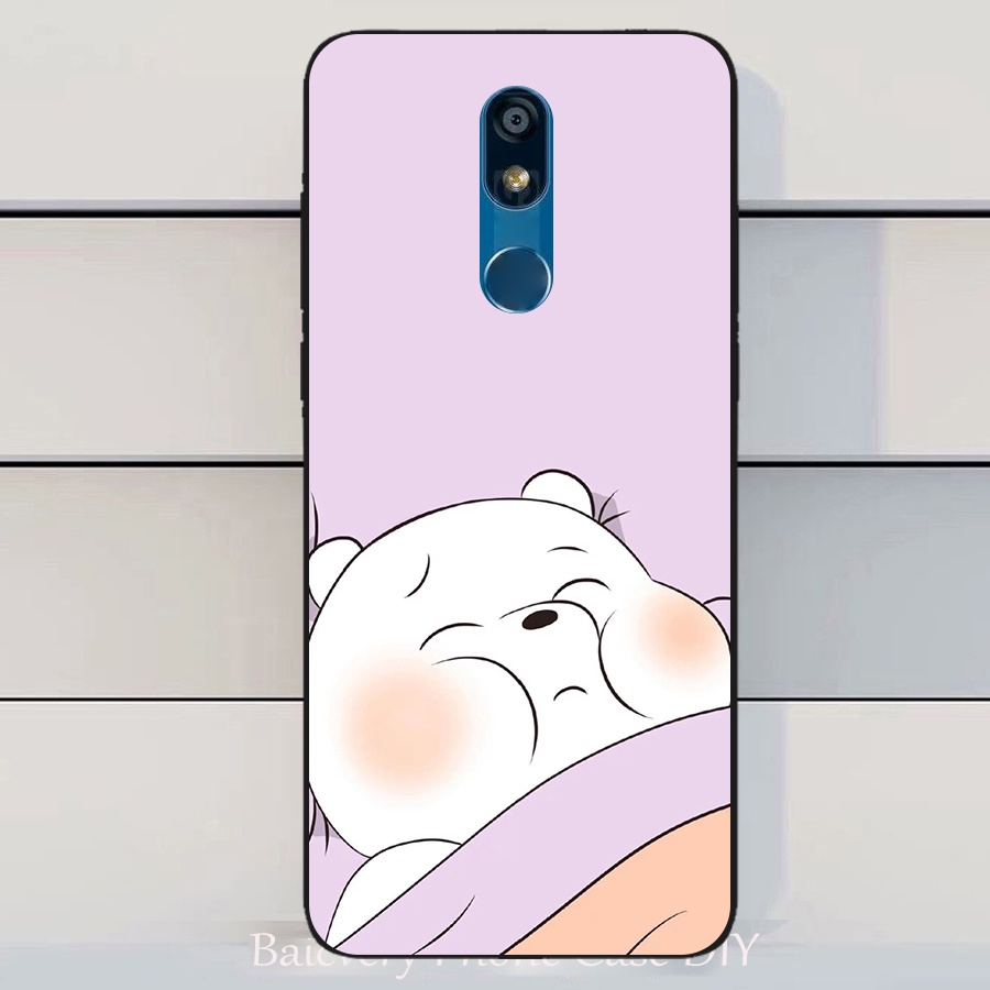 Ốp Điện Thoại Silicon Góc Vuông Hình Gấu Cho LG X4 2019 LG K40 LG K12 + K12 Plus 5.7