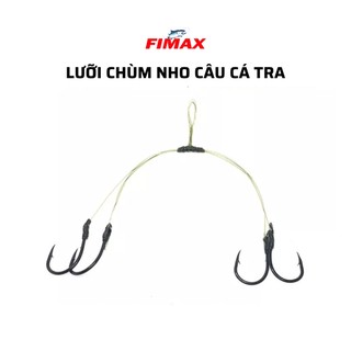 Lưỡi câu chùm nho 4-6-8 lưỡi số 16 lưỡi đen cước xanh cực chắc -Lưỡi chùm nho câu cá tra, cá chim - Tóm lưỡi chùm câu cá