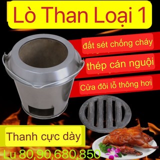 lò than bếp than lu quay vịt 80,90,860,850 inox thanh nan dày dặn loại 1