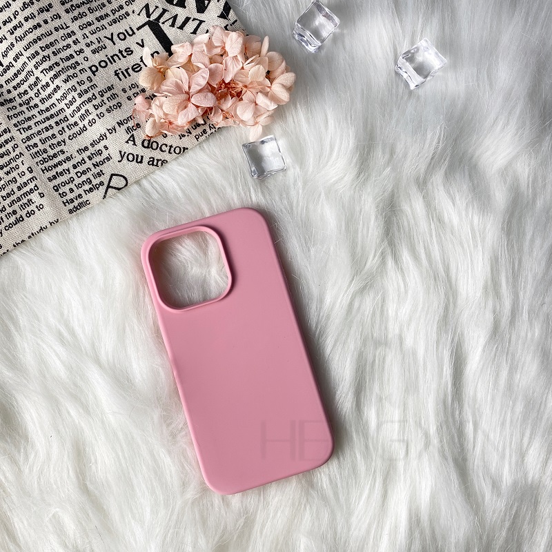 Ốp Điện Thoại Silicon Màu Hồng Cho iPhone 12 12Promax 13 13pro max 14 14pro max 14 plus