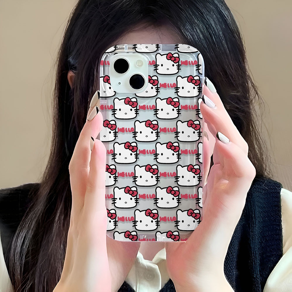 Ốp Điện Thoại Tpu Trong Suốt In Hình hello kitty Đáng Yêu Cho iphone 14promax 11 13 12 7Plus X XS Max