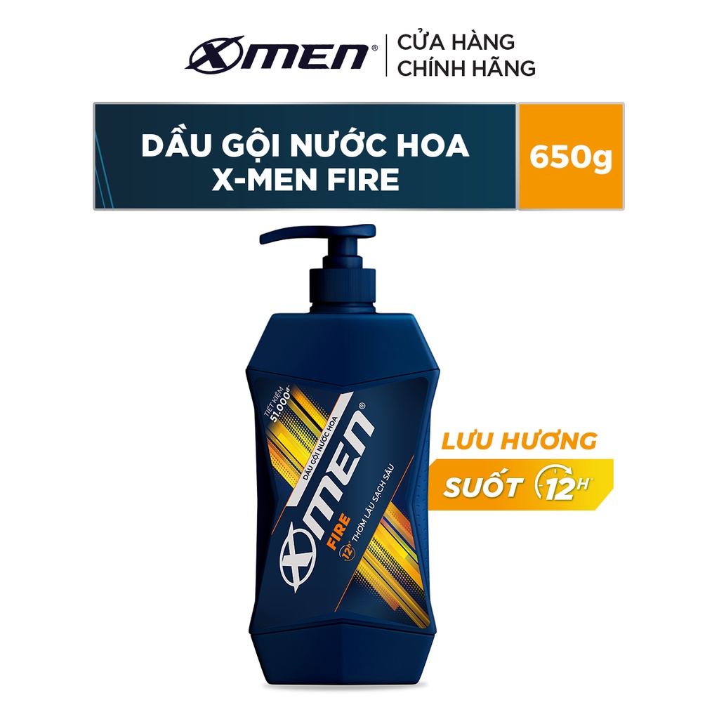 Dầu Gội Nước Hoa XMen Fire Active - Thơm Mạnh Mẽ - BX4062