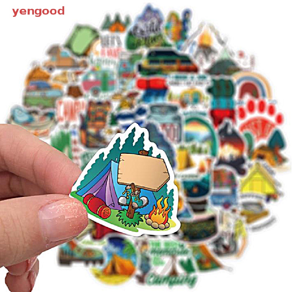 Bộ 50 Miếng Dán Trang Trí Bằng PVC Họa Tiết Graffiti Độc Đáo