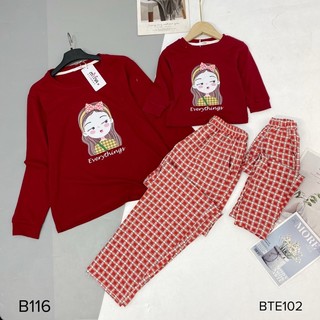 Bộ ngủ đôi mẹ và bé gái thời trang