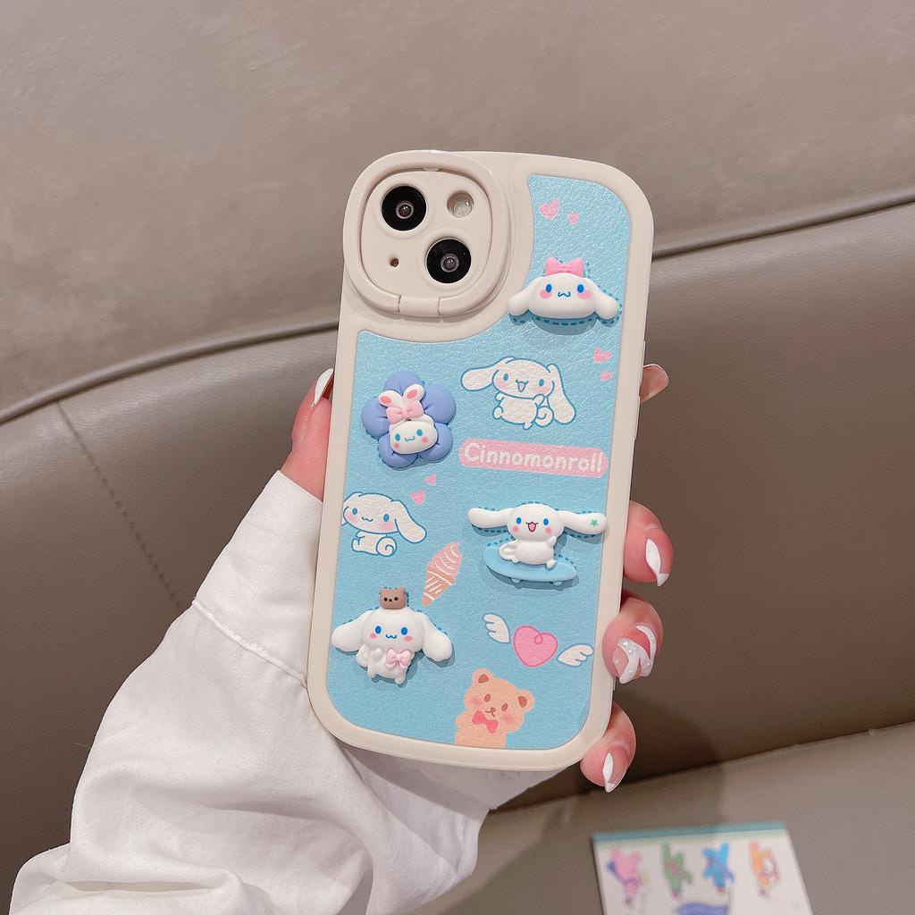 Ốp Điện Thoại Da Có Giá Đỡ Hình Búp Bê melody 3D Cho IPhone 14promax 14pro 13promax 12 11