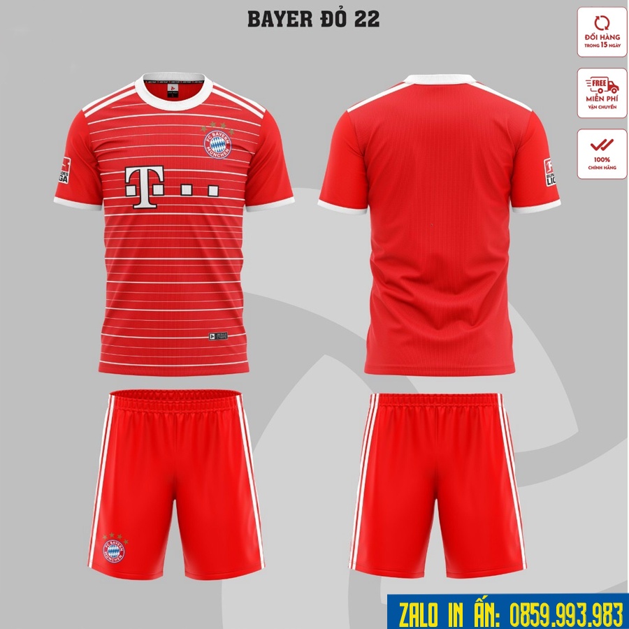 Bộ Quần Áo Bóng Đá Bayern Munich Thun Lạnh Cao Cấp Đủ Mẫu Mới Nhất A16