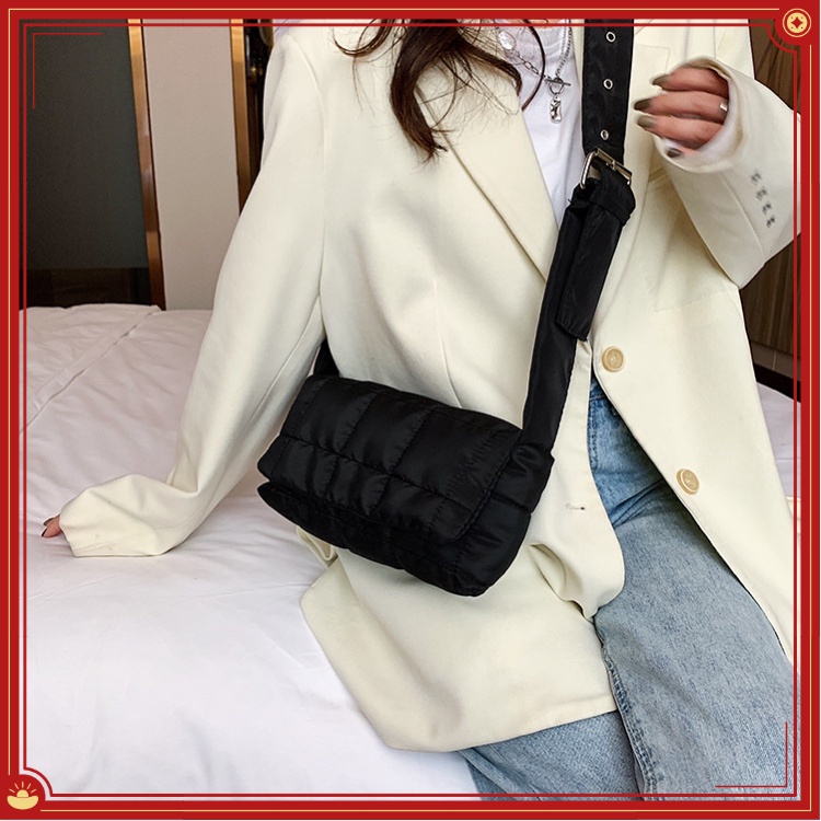 Hàng Bán Chạy Túi Đeo Chéo Vai Có Gối Xốp Nylon Cotton Thời Trang Cho Nữ