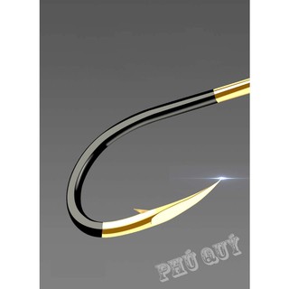 Hộp 200 Lưỡi Câu Thép Vàng - Đen (Có Ngạnh) - (Mã K2)