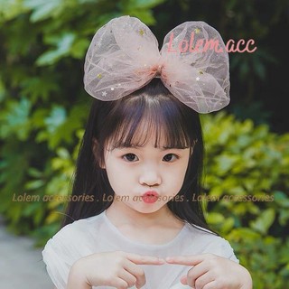 Kẹp tóc bé gái nơ voan phồng công chúa - L003