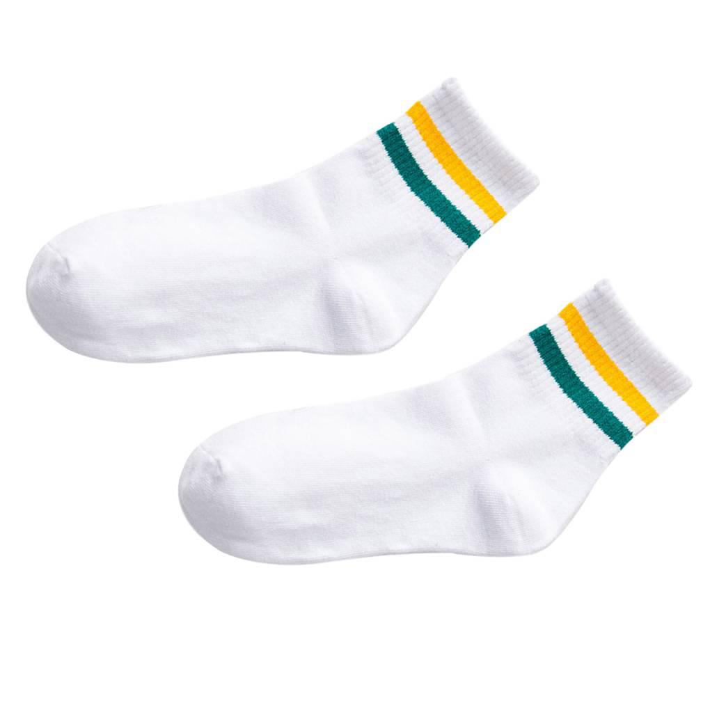 Đôi Vớ Thể Thao Cotton Kẻ Sọc Thoáng Khí Cho Nam / Nữ