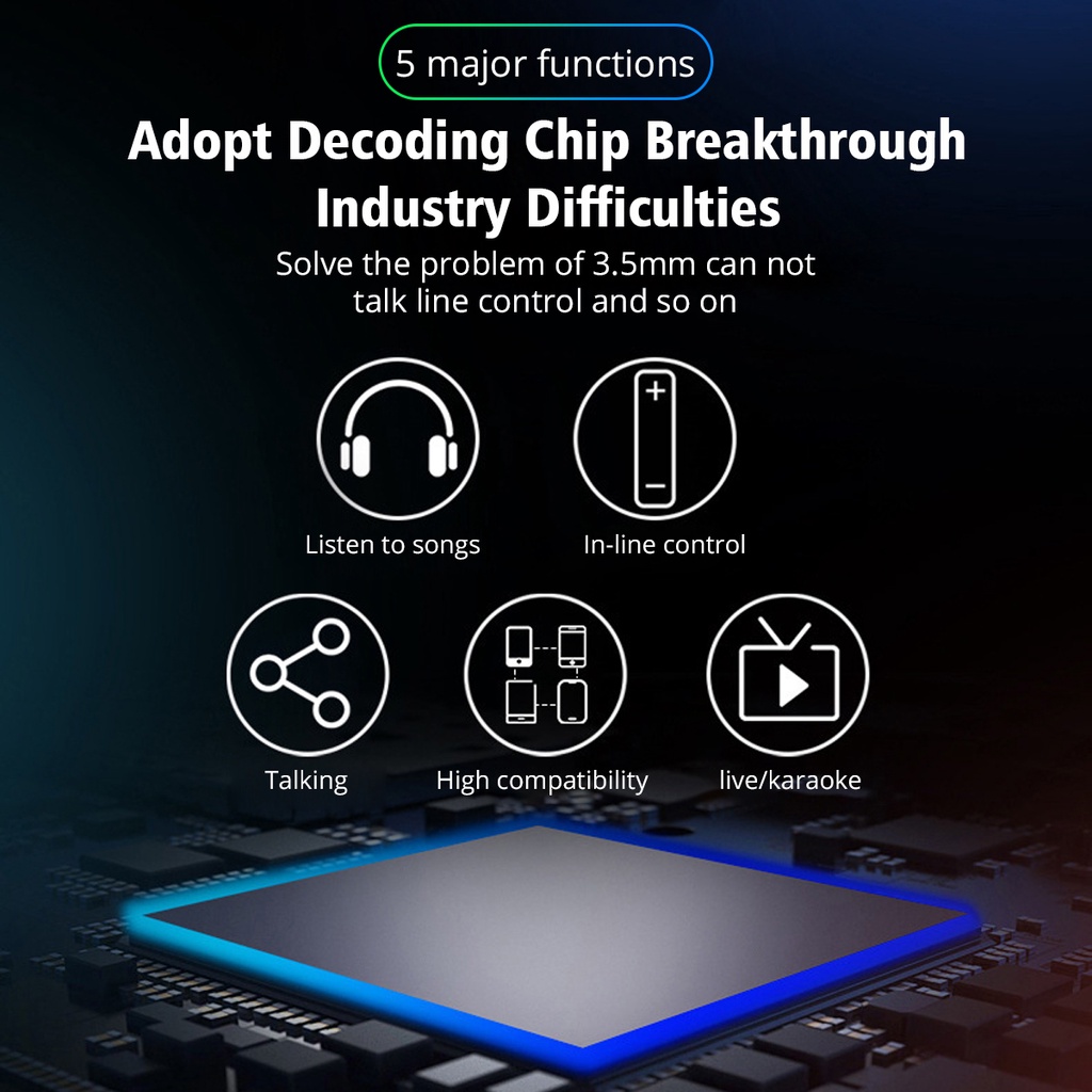 Cáp Chuyển Đổi Âm Thanh FONKEN Bluetooth Đầu Cắm 3.5mm Sang Cổng 3.5mm Cho Điện Thoại iP