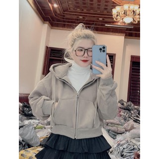 Áo khoác lửng màu xám tro