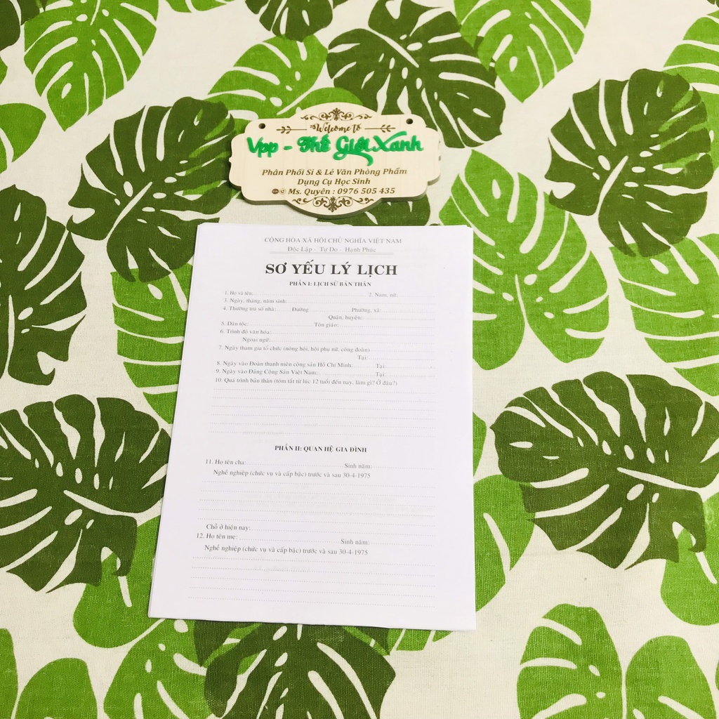 SƠ YẾU LÝ LỊCH