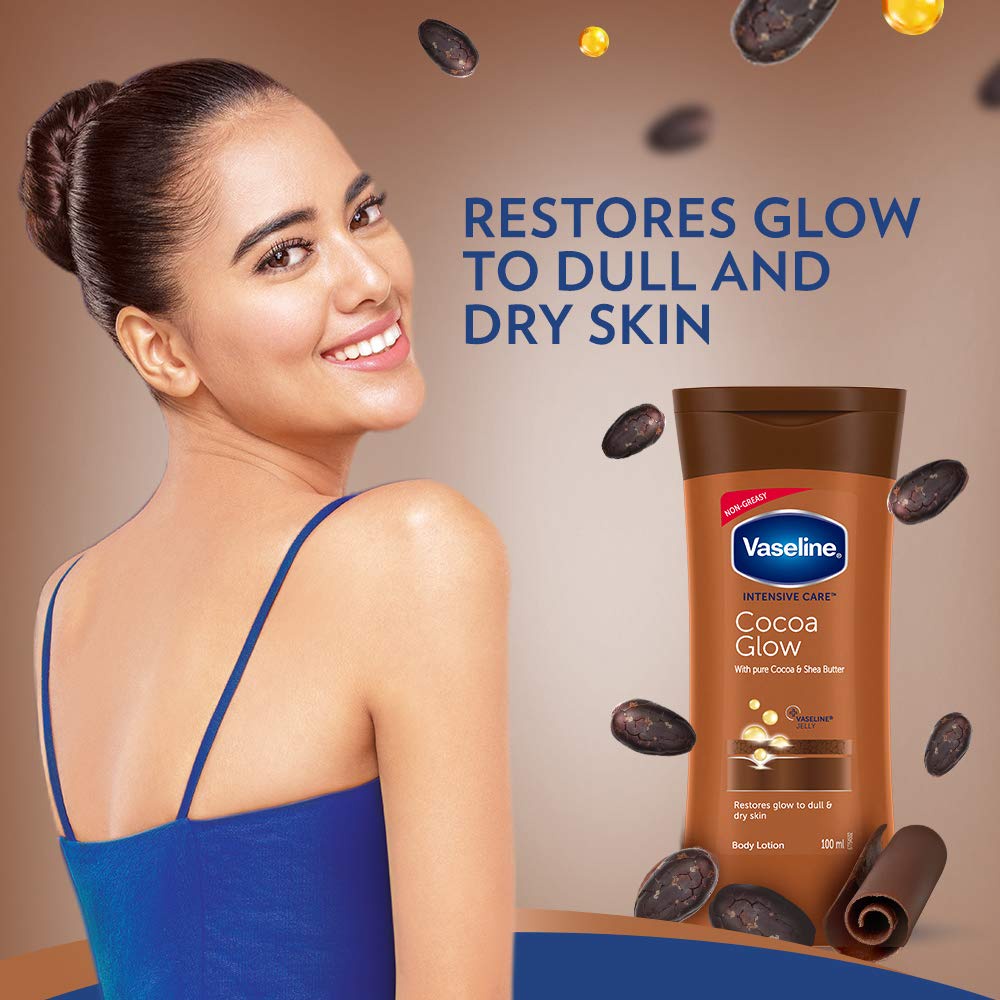 Dưỡng thể CẤP ẨM & TRẺ HOÁ DA Vaseline Body Lotion - Cocoa Bơ Cacao & Matur
