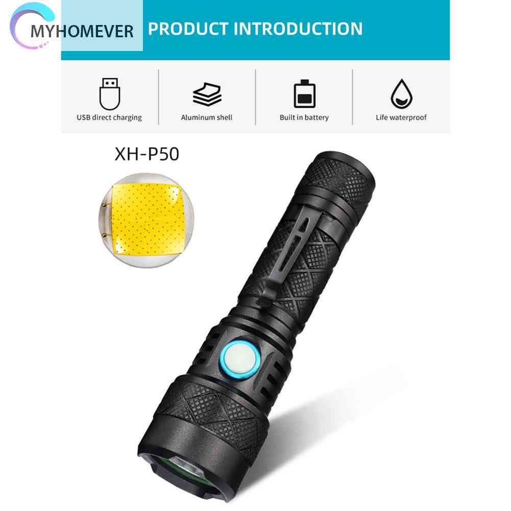 Đèn Pin Mini Cầm Tay Sạc Cổng USB Tiện Lợi Và Bền