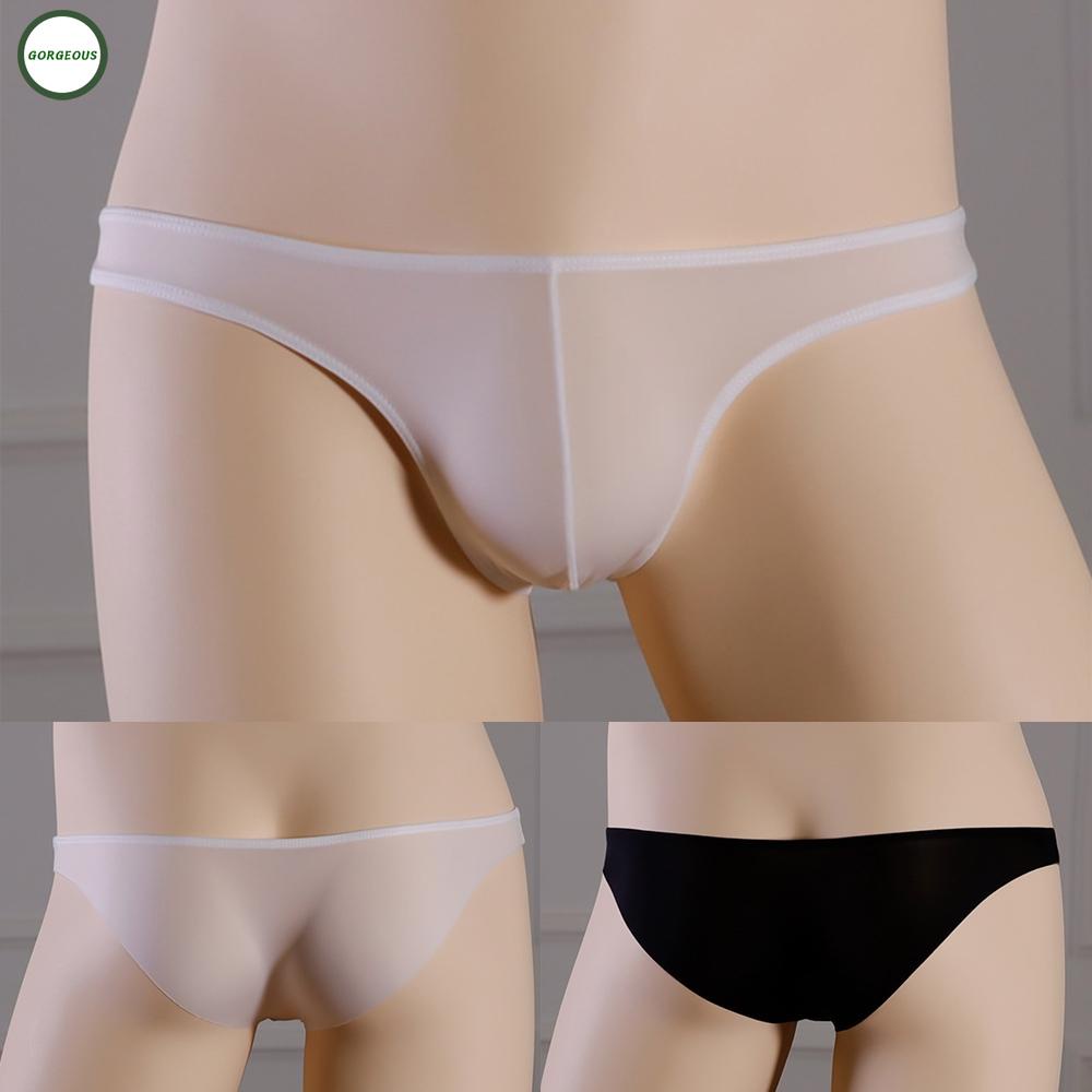 GORGEOUS~Men Thong Underpants Underwear Bulge Pouch Comfortable Ice Silk Low Waist