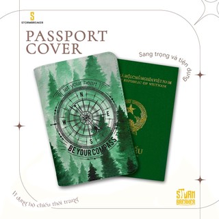 Bao Da Hộ Chiếu - Ví Đựng Passport Du Lịch ( in tên cá nhân ) Tropical LA BÀN - ATPP068 STORMBREAKER