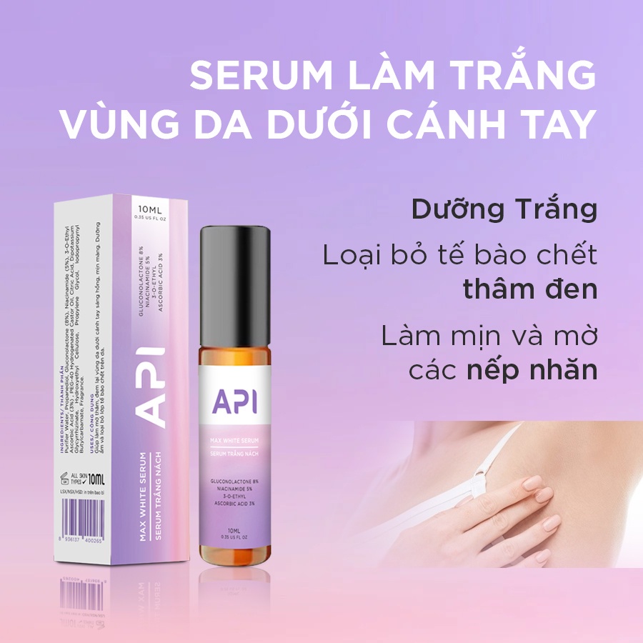 Serum giảm thâm, làm trắng nách API 10ml